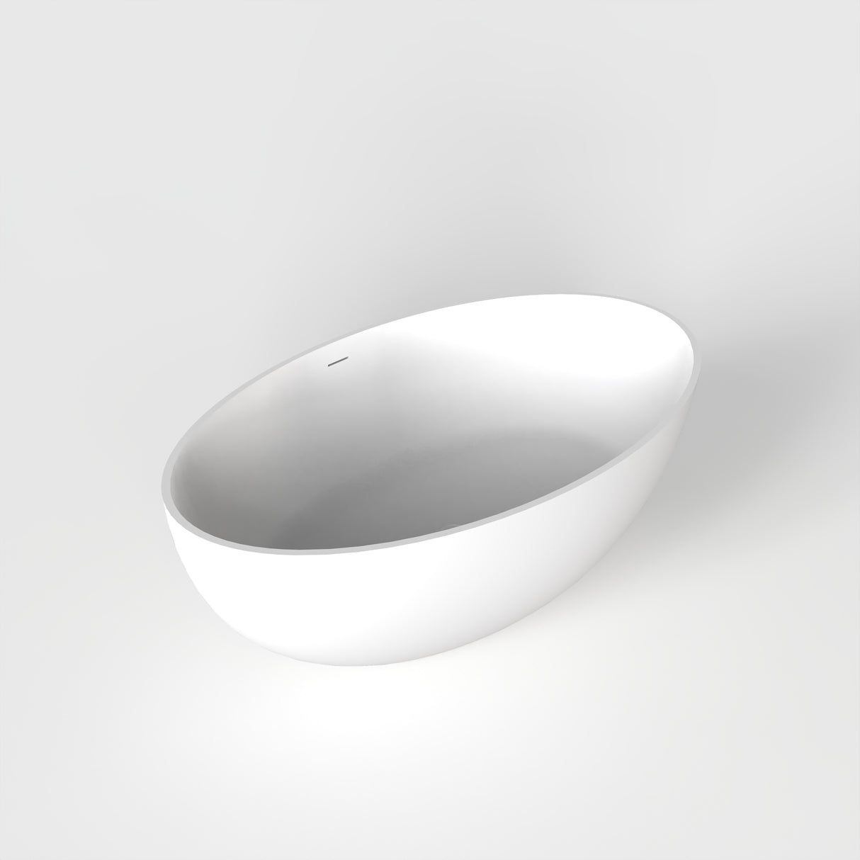 67 Inch Freestanding Solid Surface Soaking Bathtub