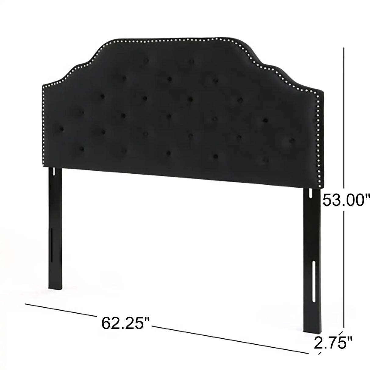 Charismatic - Size Headboard With Button Tufting And Nailhead Trim - Best Buy Furniture
