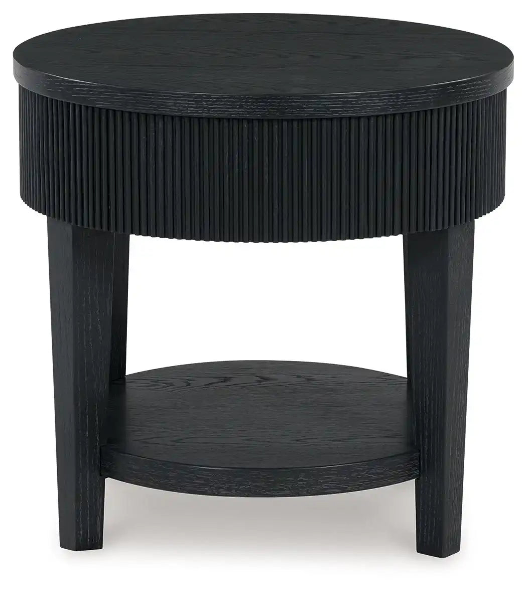 Marstream - Round End Table - Black - Best Buy Furniture