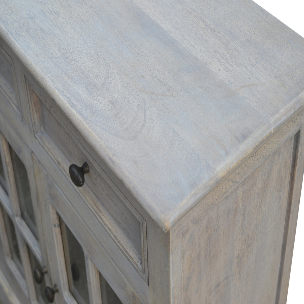Solid Wood Stone Acid Wash Glazed Sideboard