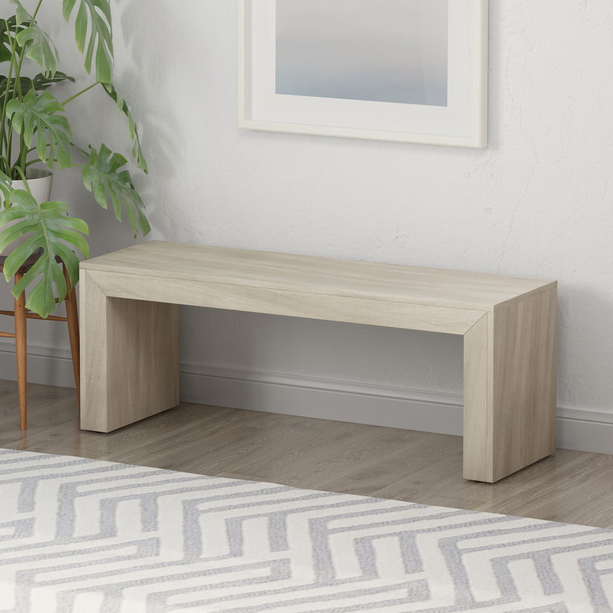 Acacia Wood Dining Bench, Farmhouse Style - Best Buy Furniture