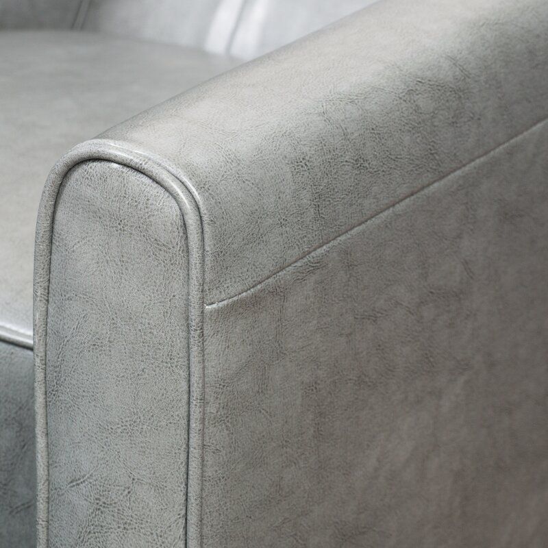Wide Manual Club Recliner - Dark Gray