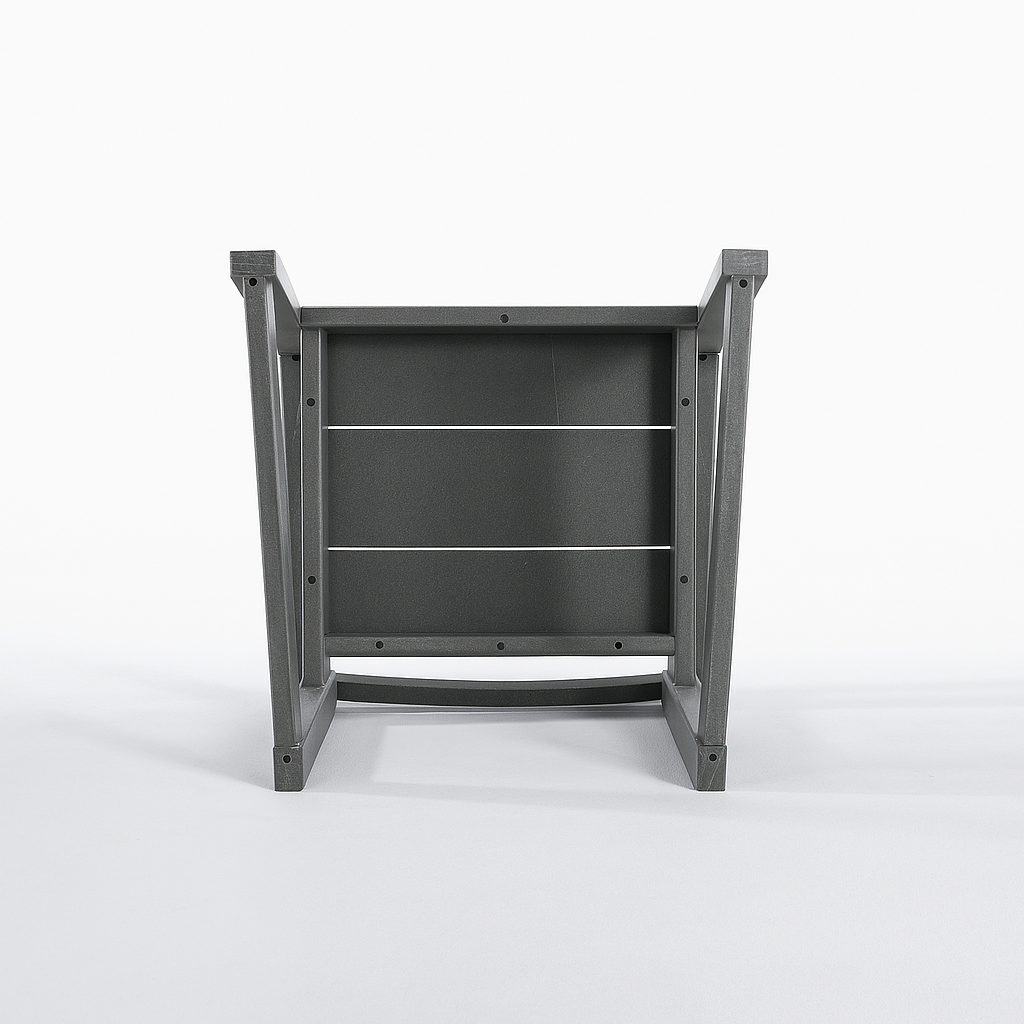 Grey HDPE Outdoor & Garden Armchairs with Backrest