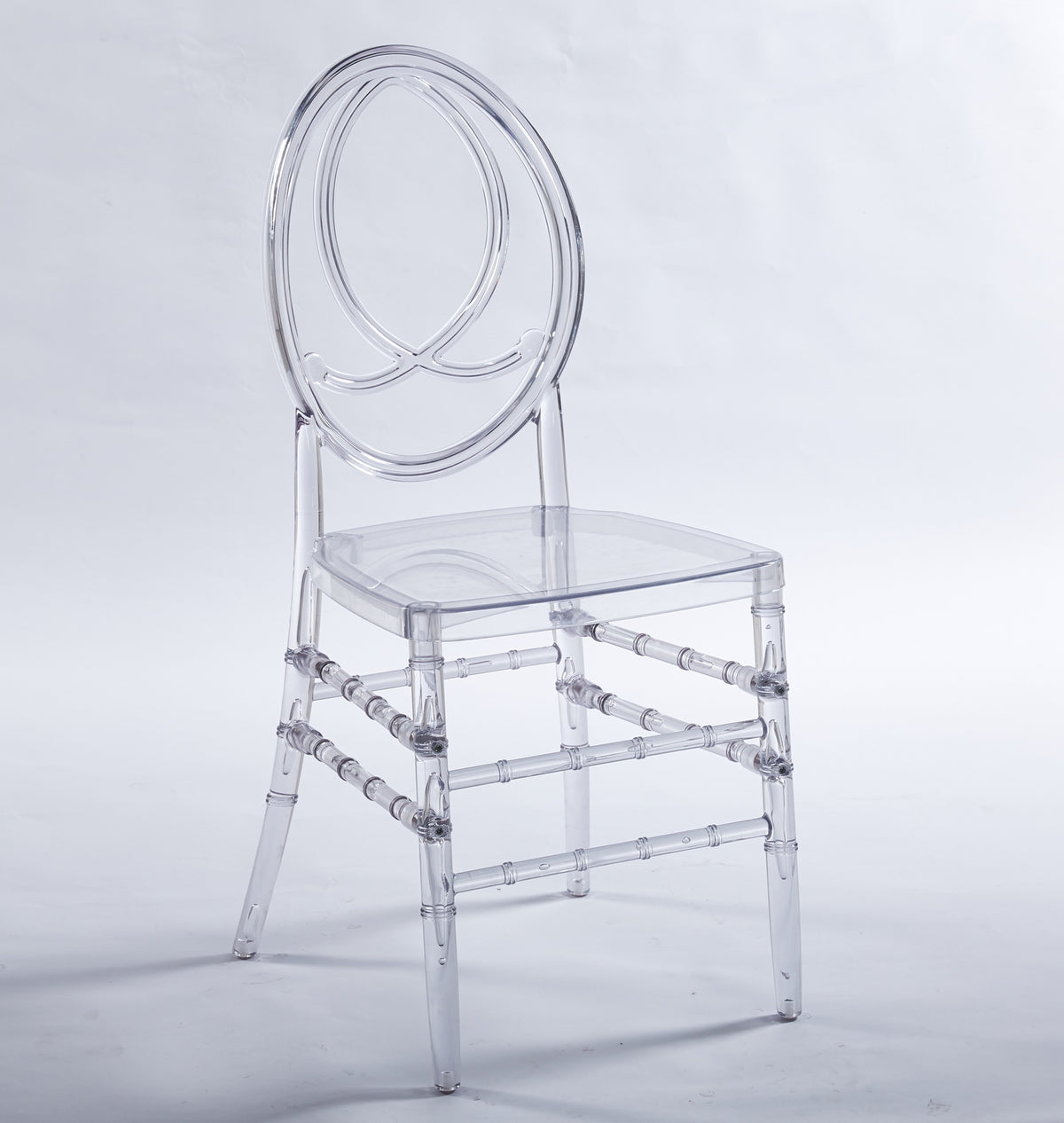 Wedding Chair Set of 4 with Plastic Seats - White
