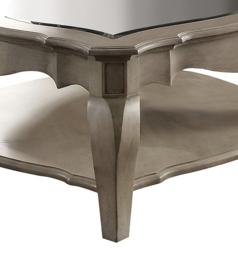 Chelmsford - Clear Glass Coffee Table - Taupe - Best Buy Furniture