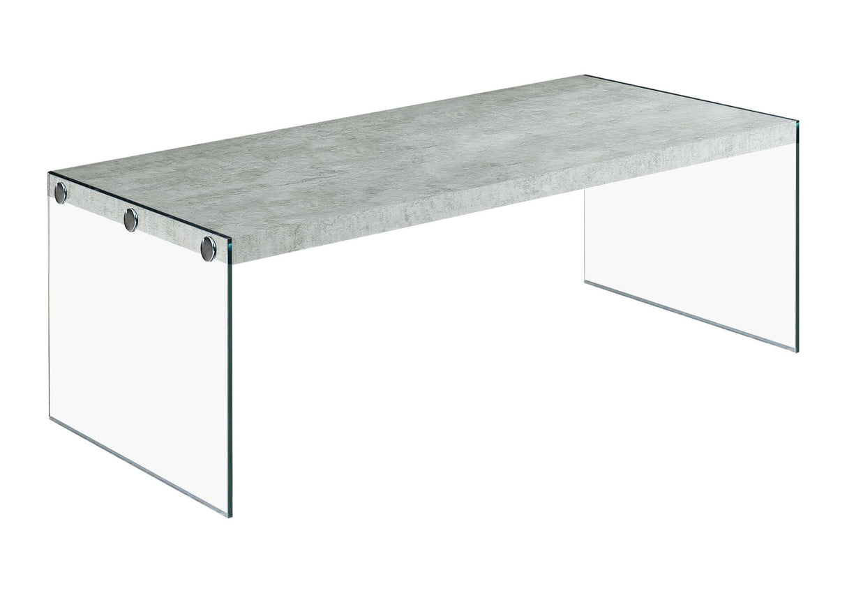 Coffee Table Rectangular For Living Room Clear Tempered Glass - Best Buy Furniture