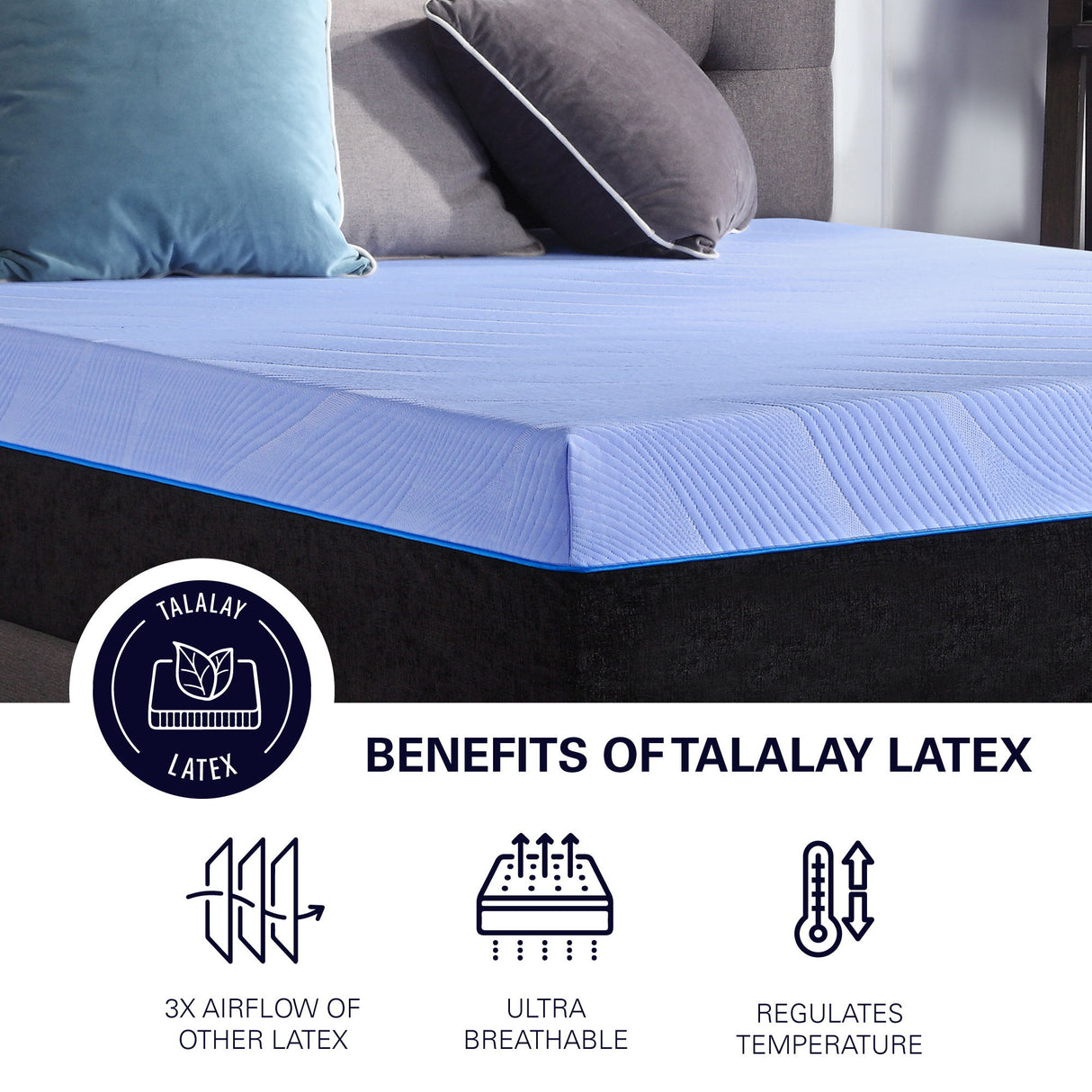 Refresh - 12" Hybrid Cooling Fast Responding Latex Foam And Coil Mattress