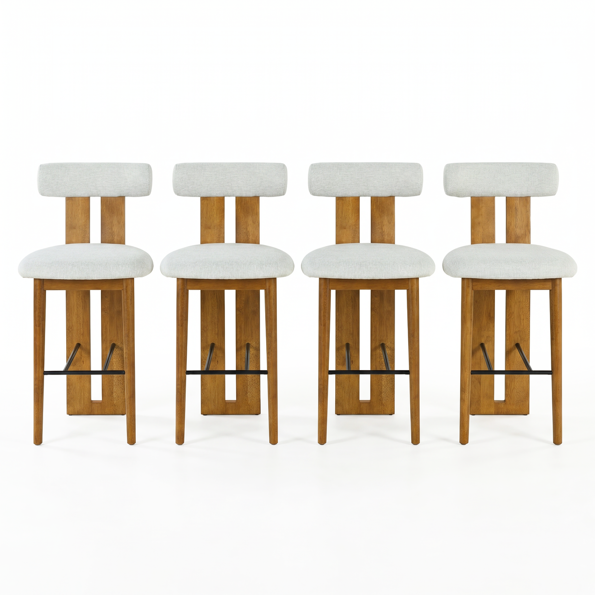 Renee Indoor Contemporary Rolled-Back Bar Stool