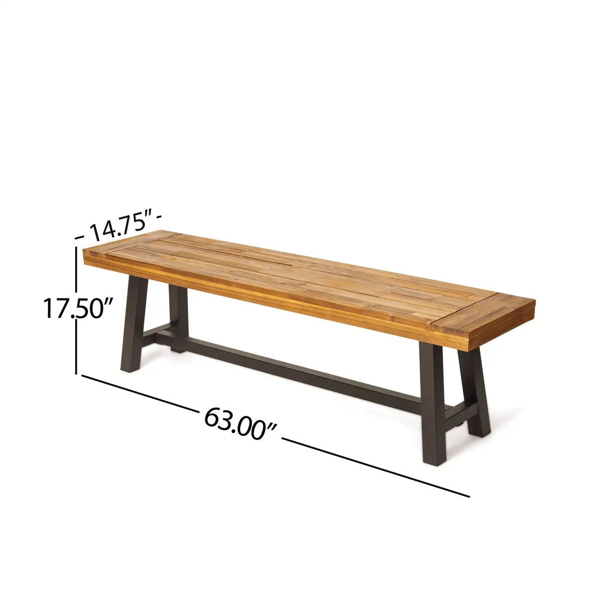 Tranquilizer - Outdoor Acacia Wood Bench With Slat Panel Design - Best Buy Furniture