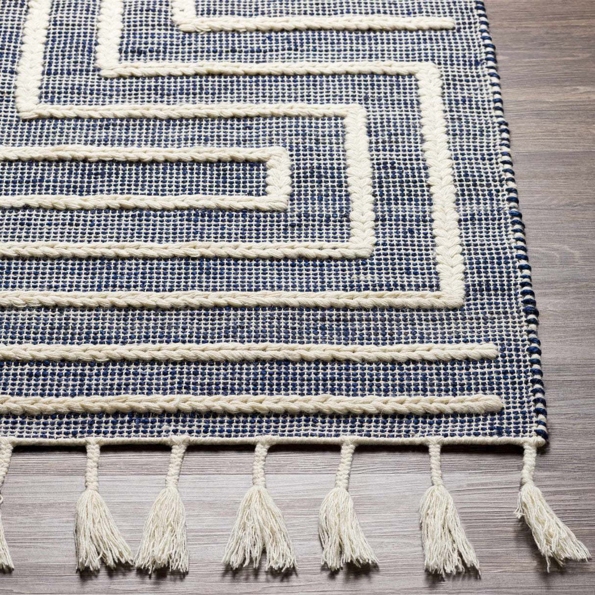 Aditya Tasseled Jute&Wool Carpet - Clearance