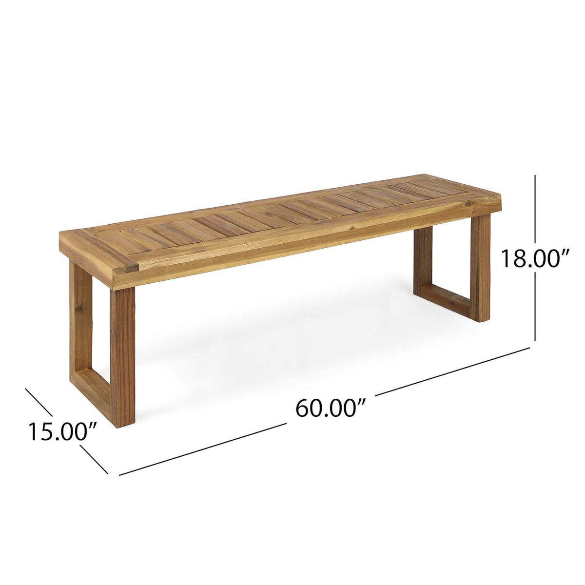 3 Pcs Outdoor Acacia Wood Dining Set - Sandblast