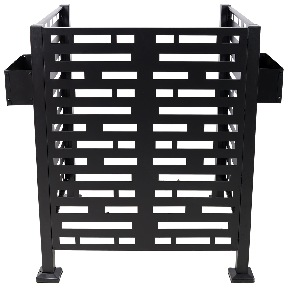 3x3 Ft Metal Air Conditioner Privacy Fence with Planter Boxes