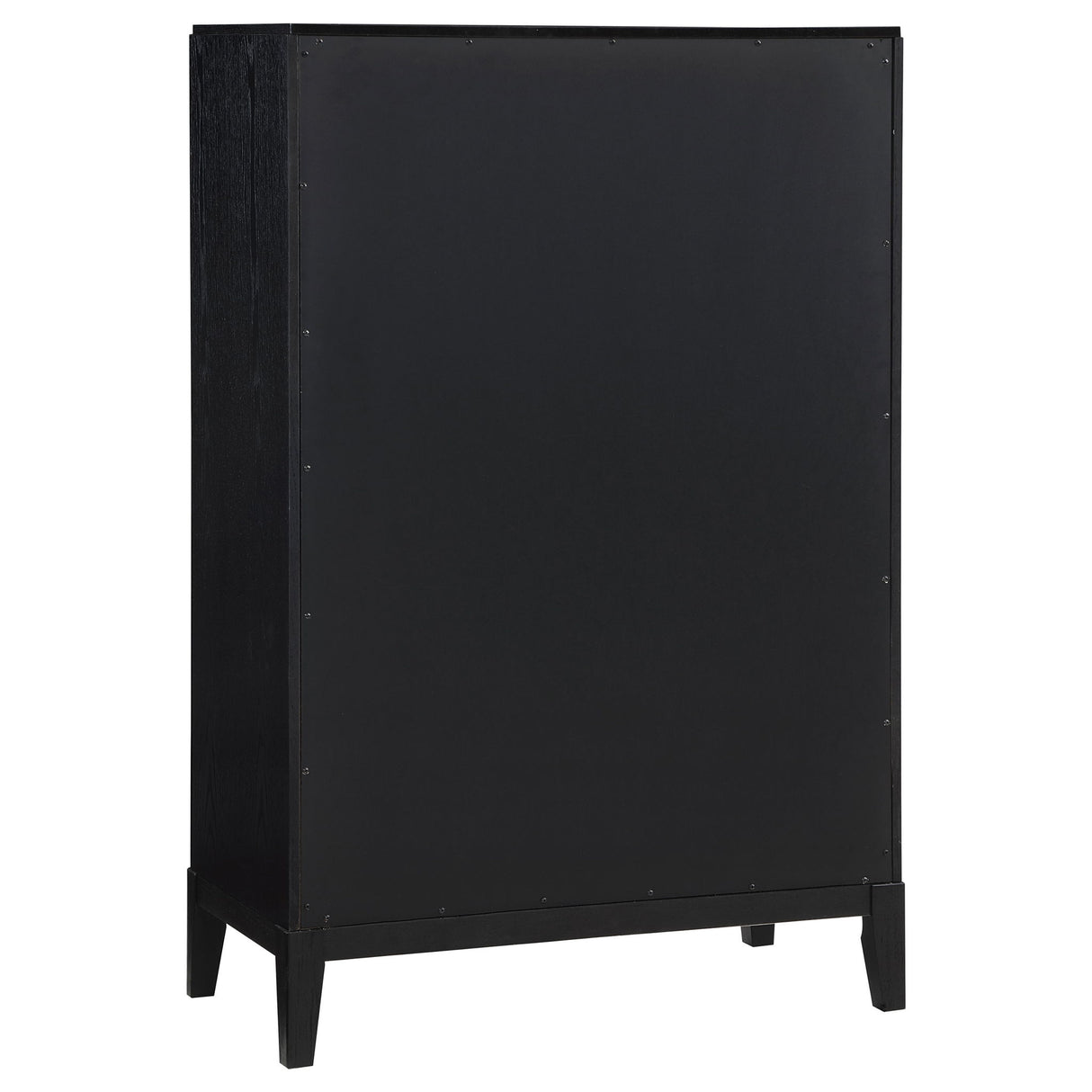 California King 5 Piece Bedroom Set With Fluted Detailing - Black