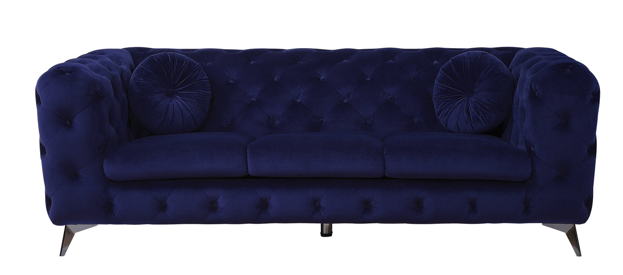 Atronia Blue Velvet Sofa