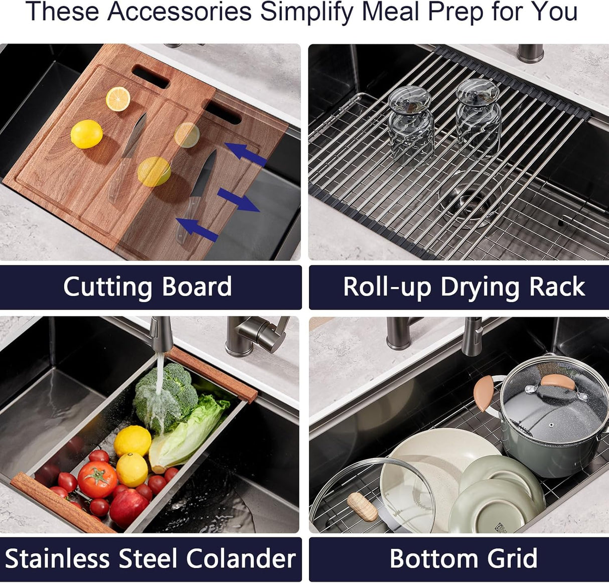 33 Gunmetal Undermount Kitchen Sink