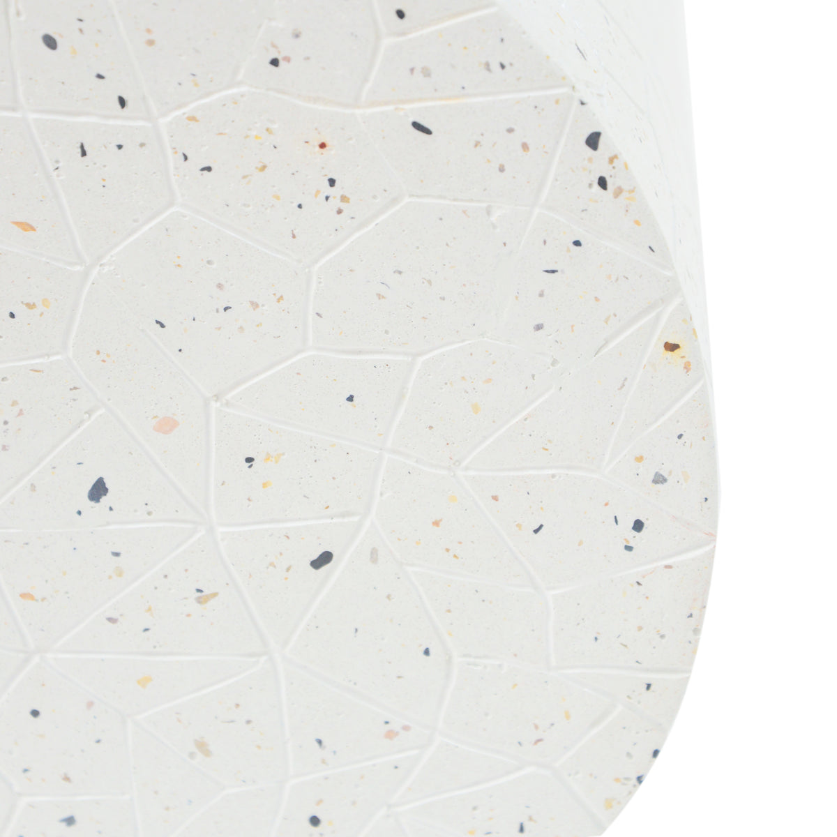 Outdoor Terrazzo Concrete Drum End Table