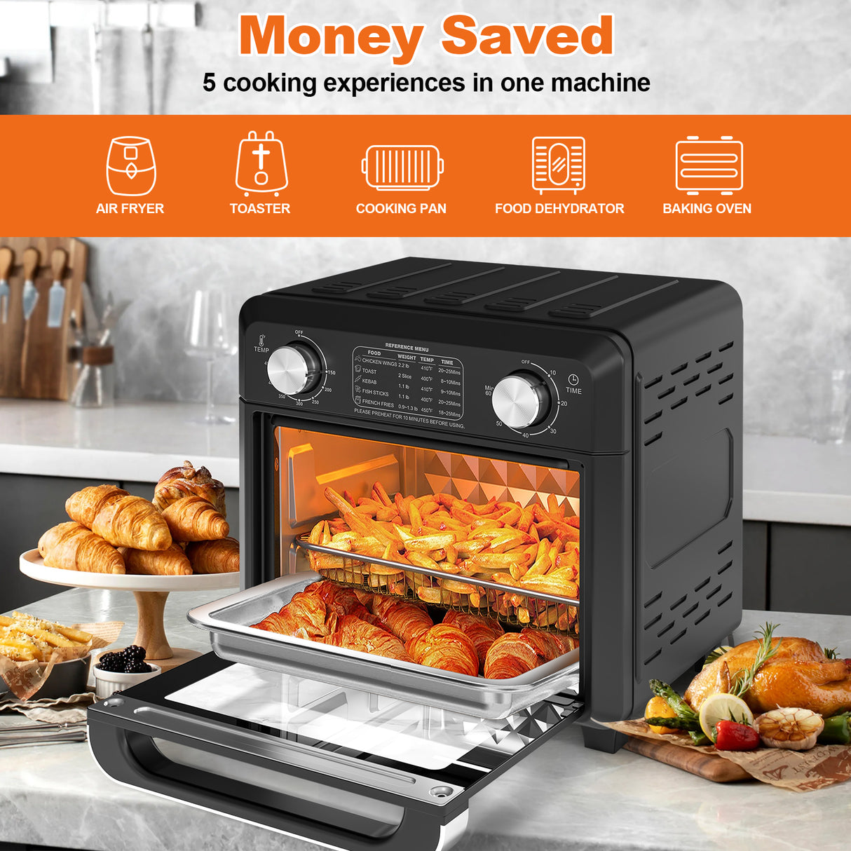 GBK 11QT Compact Air Fryer Toaster Oven