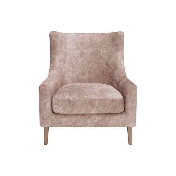 Hi Back Accent Chair - Light Brown