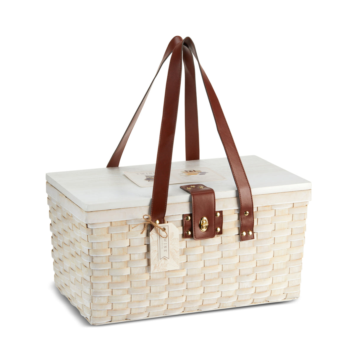 Tahoe Cream Picnic Basket for Four