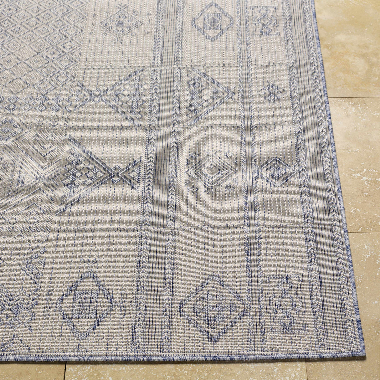 Malamig Gray & Blue Area Rug - Clearance