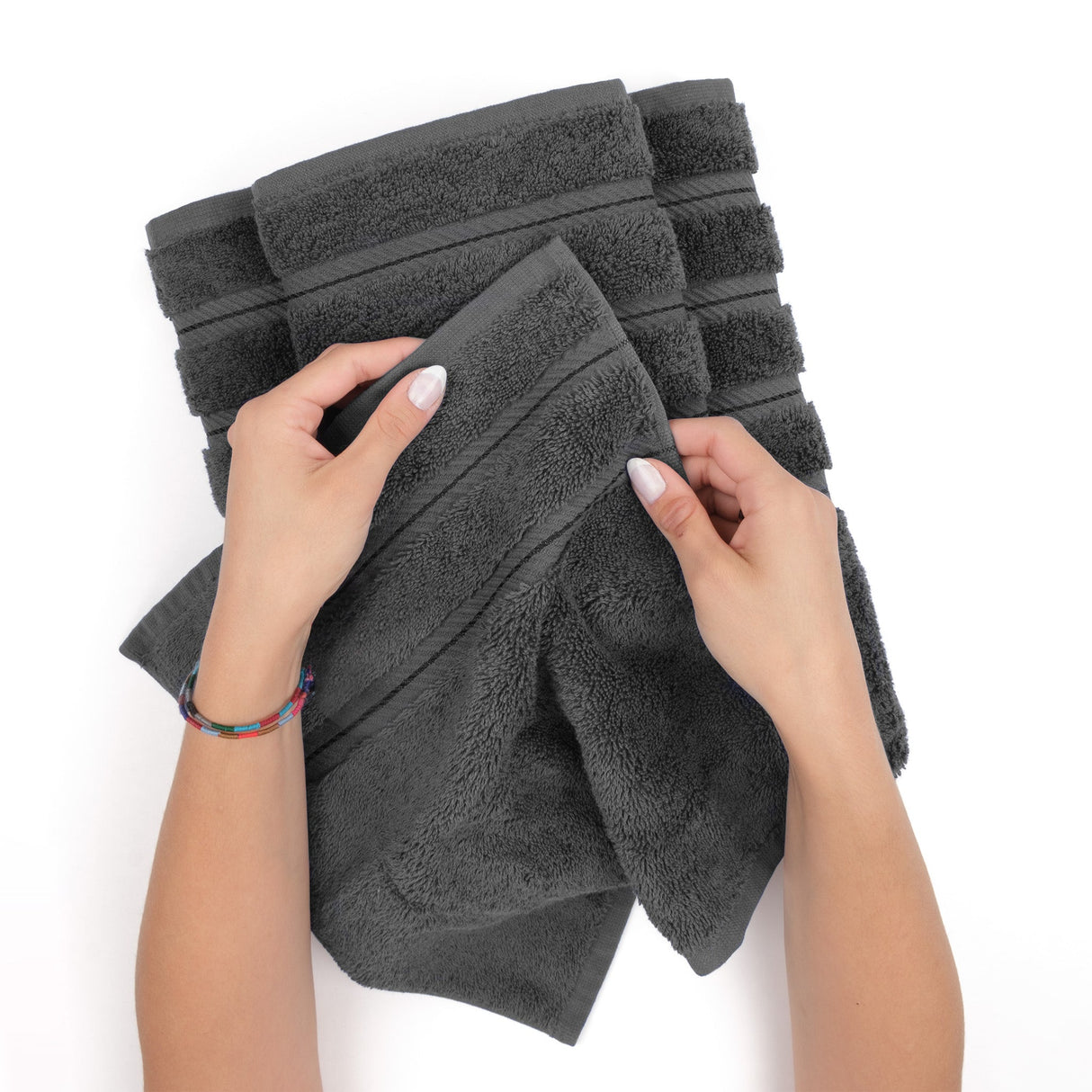 American Soft Linen 100% Cotton Turkish Towels, 4 Pack Hand Towel Set, Super Soft, Absorbent, Quick Dry Premium Towels