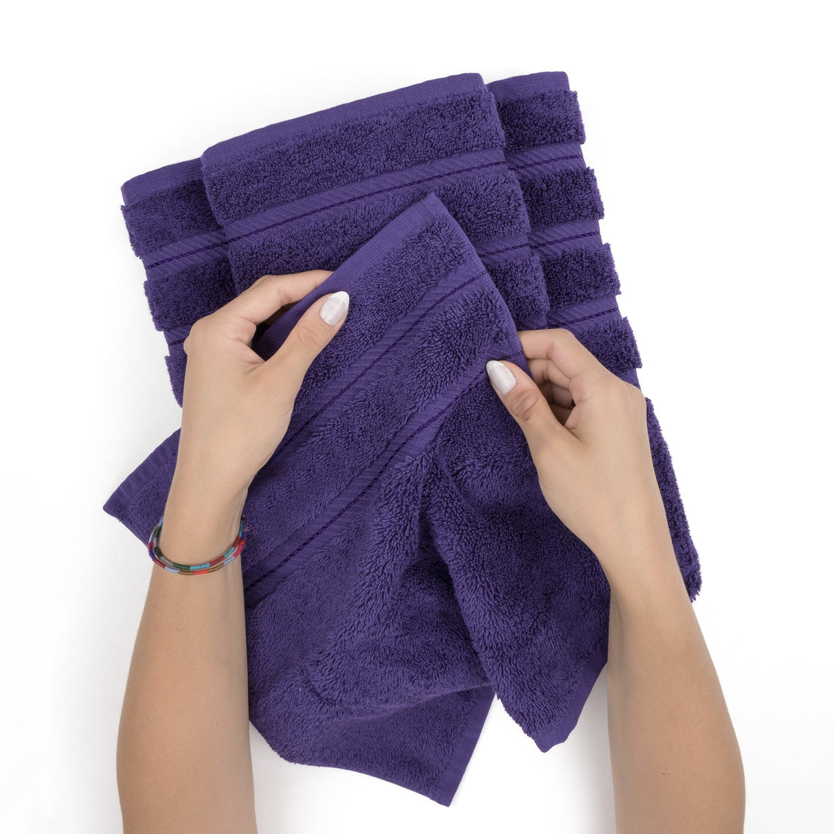American Soft Linen 100% Cotton Turkish Towels, 4 Pack Hand Towel Set, Super Soft, Absorbent, Quick Dry Premium Towels