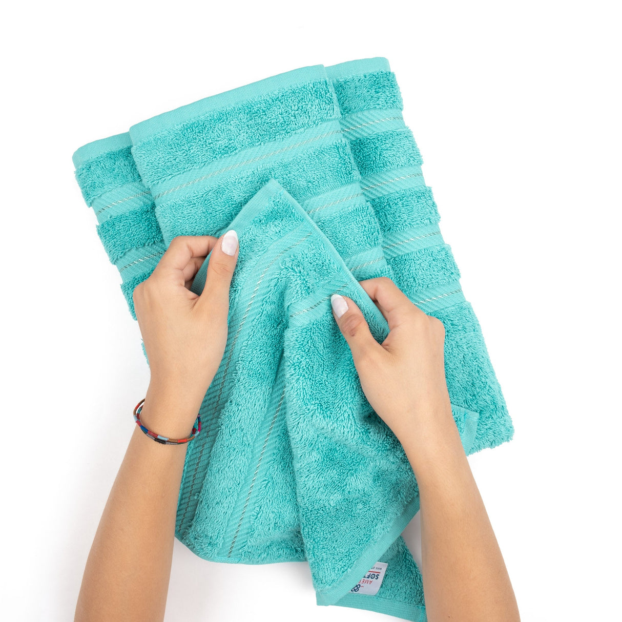 American Soft Linen 100% Cotton Turkish Towels, 4 Pack Hand Towel Set, Super Soft, Absorbent, Quick Dry Premium Towels