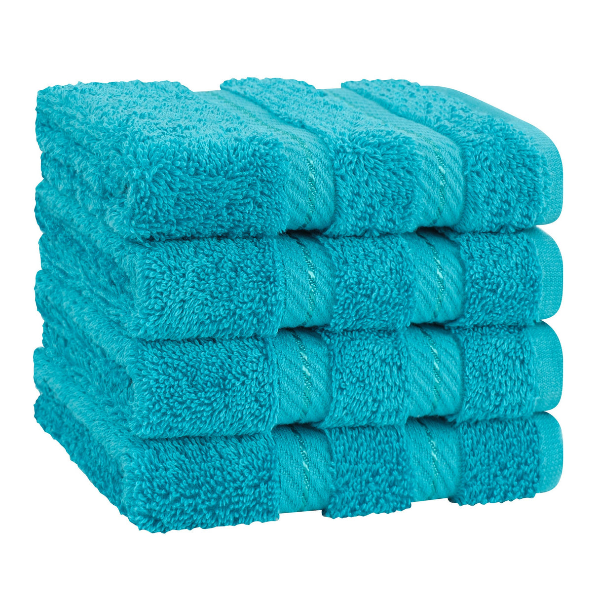 4 Piece 100% Cotton Softness, Elegance, Comfort Washcloth Turkish Towel Set