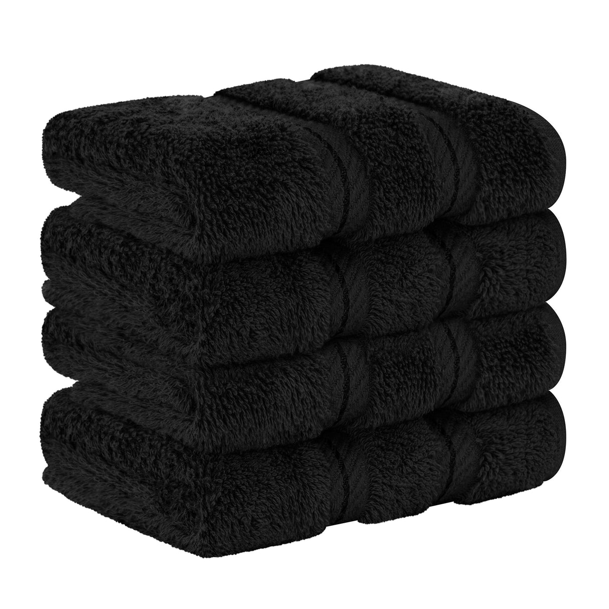 4 Piece 100% Cotton Softness, Elegance, Comfort Washcloth Turkish Towel Set
