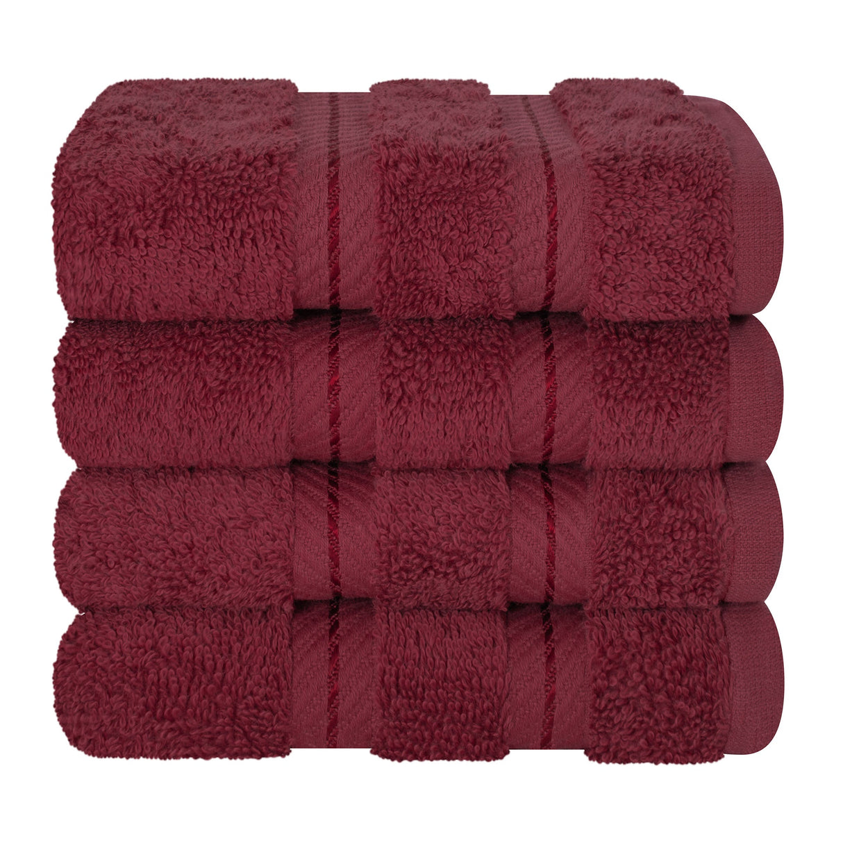 4 Piece 100% Cotton Softness, Elegance, Comfort Washcloth Turkish Towel Set