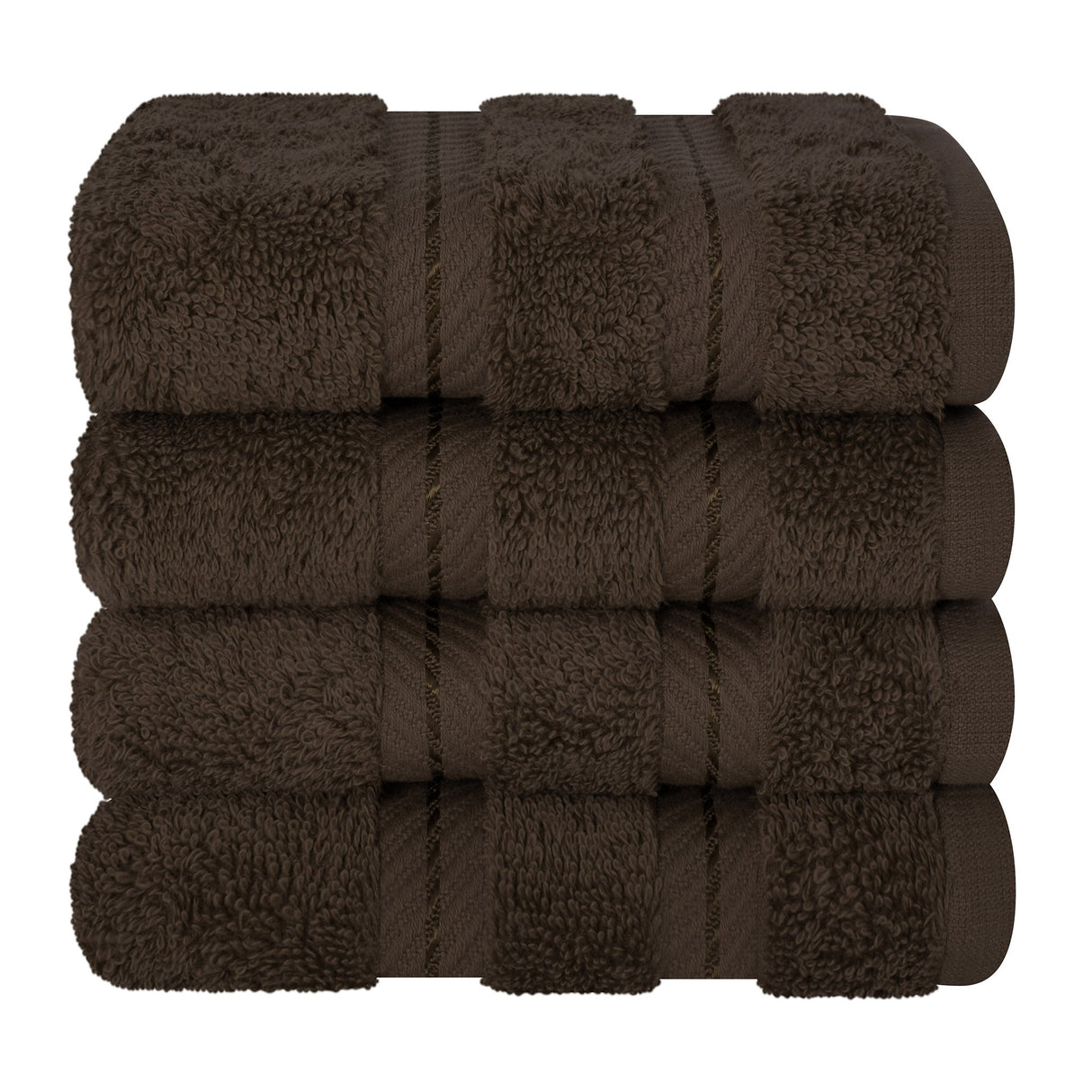 4 Piece 100% Cotton Softness, Elegance, Comfort Washcloth Turkish Towel Set