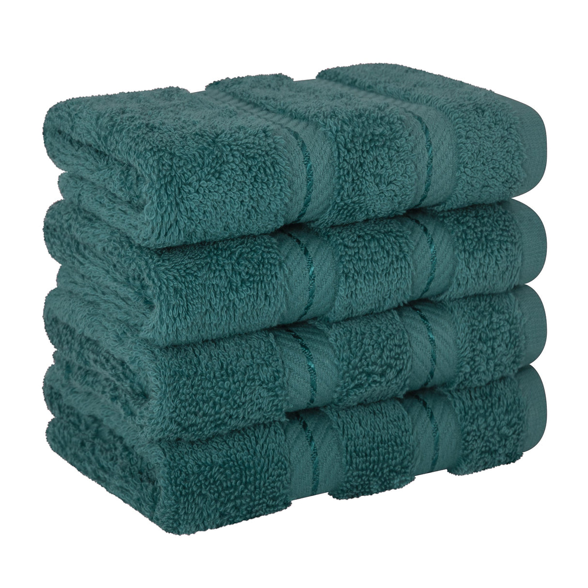 4 Piece 100% Cotton Softness, Elegance, Comfort Washcloth Turkish Towel Set