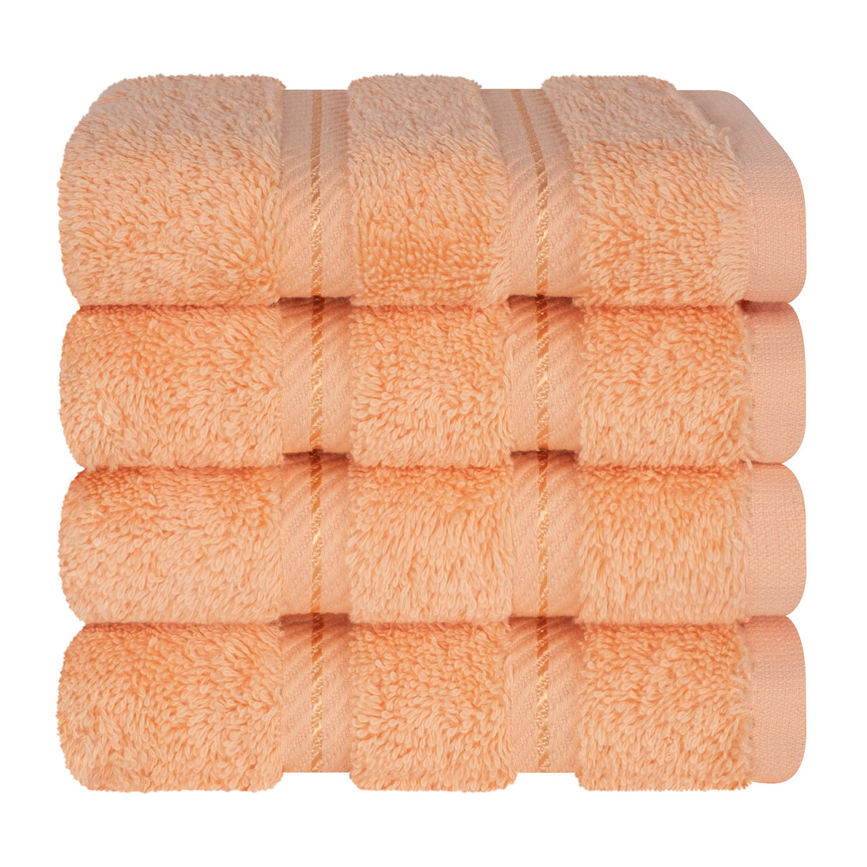 4 Piece 100% Cotton Softness, Elegance, Comfort Washcloth Turkish Towel Set