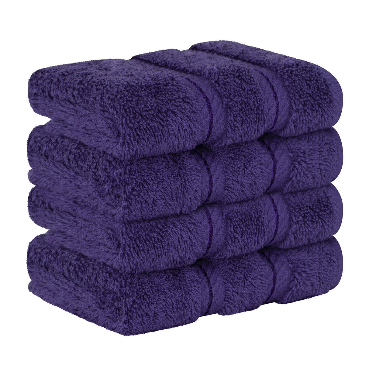 4 Piece 100% Cotton Softness, Elegance, Comfort Washcloth Turkish Towel Set
