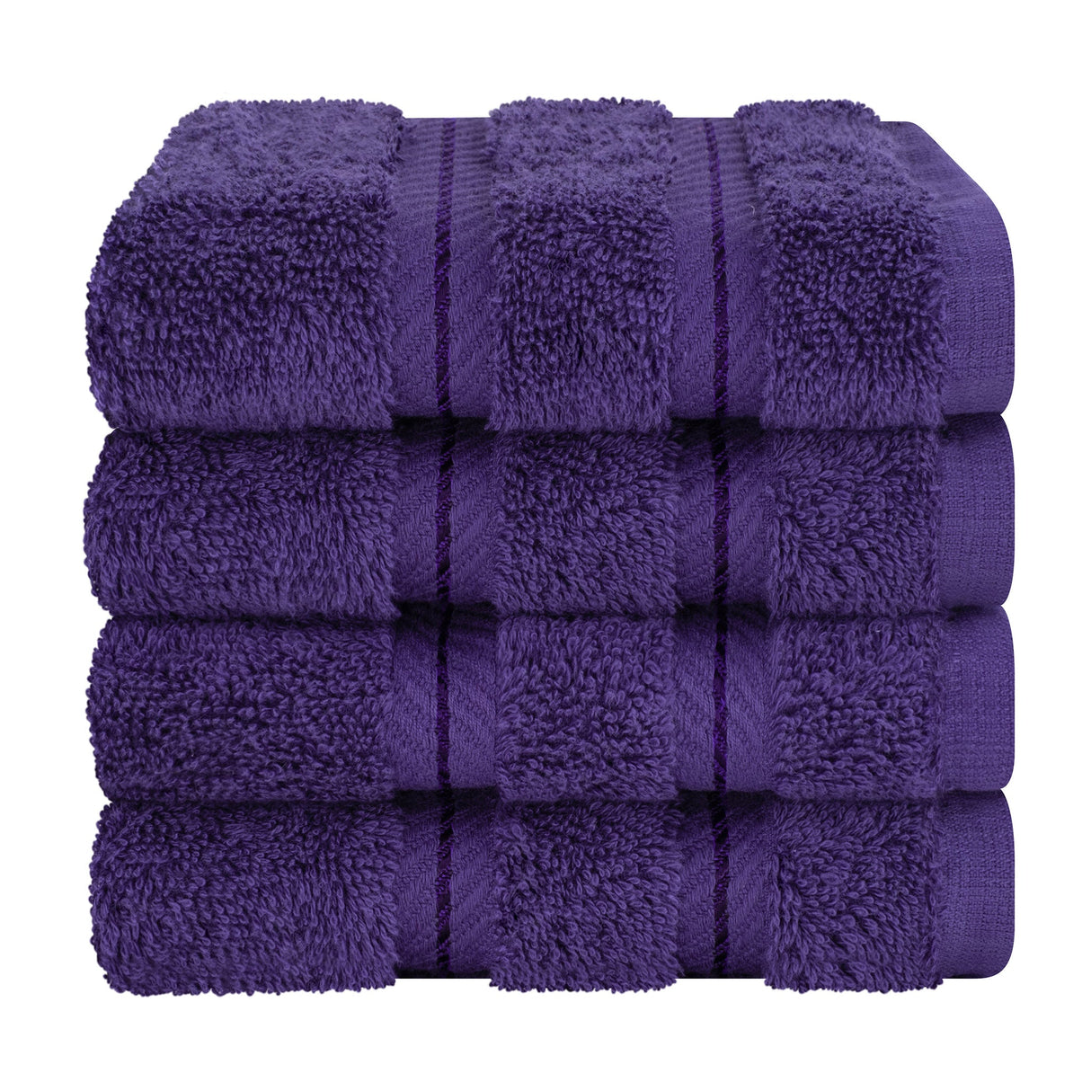 4 Piece 100% Cotton Softness, Elegance, Comfort Washcloth Turkish Towel Set