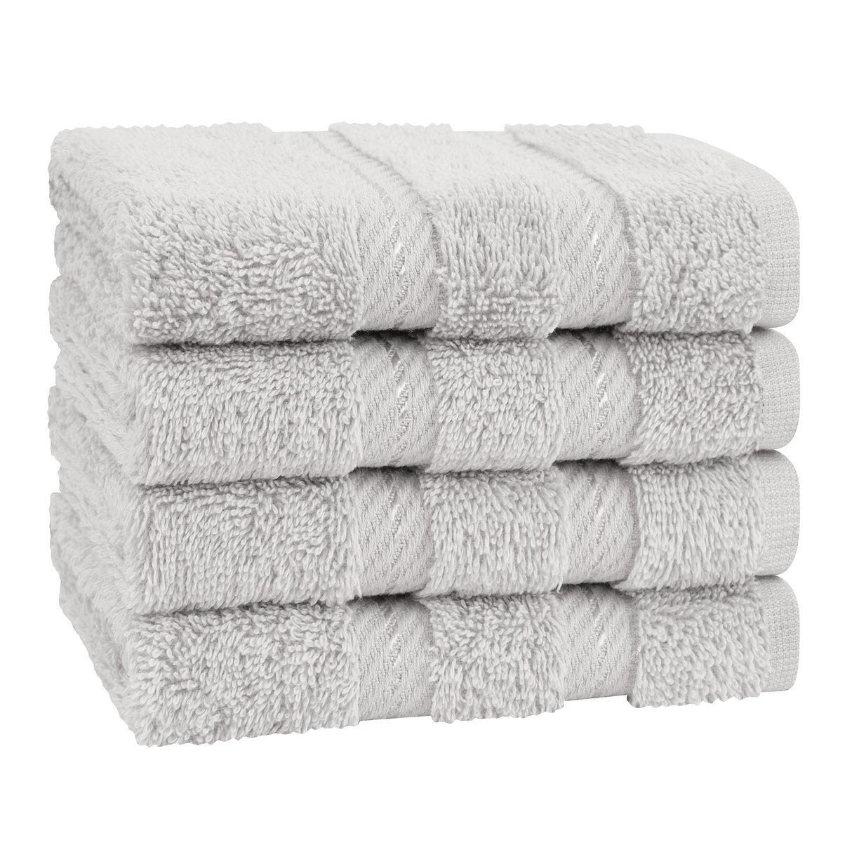 4 Piece 100% Cotton Softness, Elegance, Comfort Washcloth Turkish Towel Set