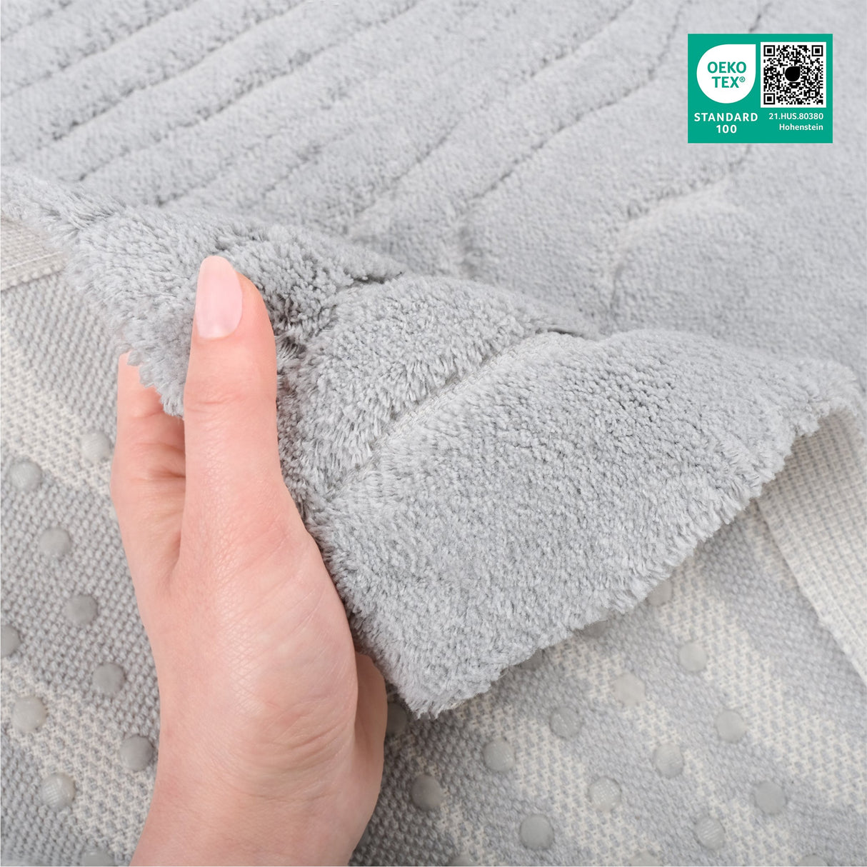 American Soft Linen Lovi Bath Rug – 21"x34" Premium Cotton, Non-Slip Design - Bath Mats for Bathroom