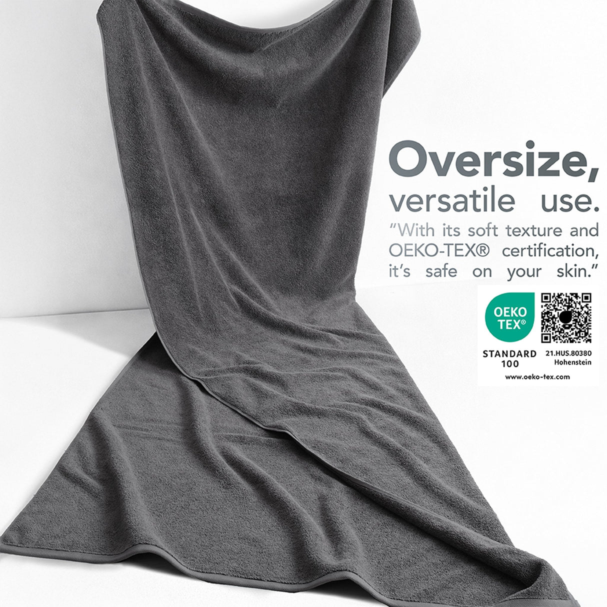 40x80 Inch Premium Bath Sheet OVERSIZED 100% Ring Spun Cotton, Luxury, Maximum Softness, Extra Large Bath Towel