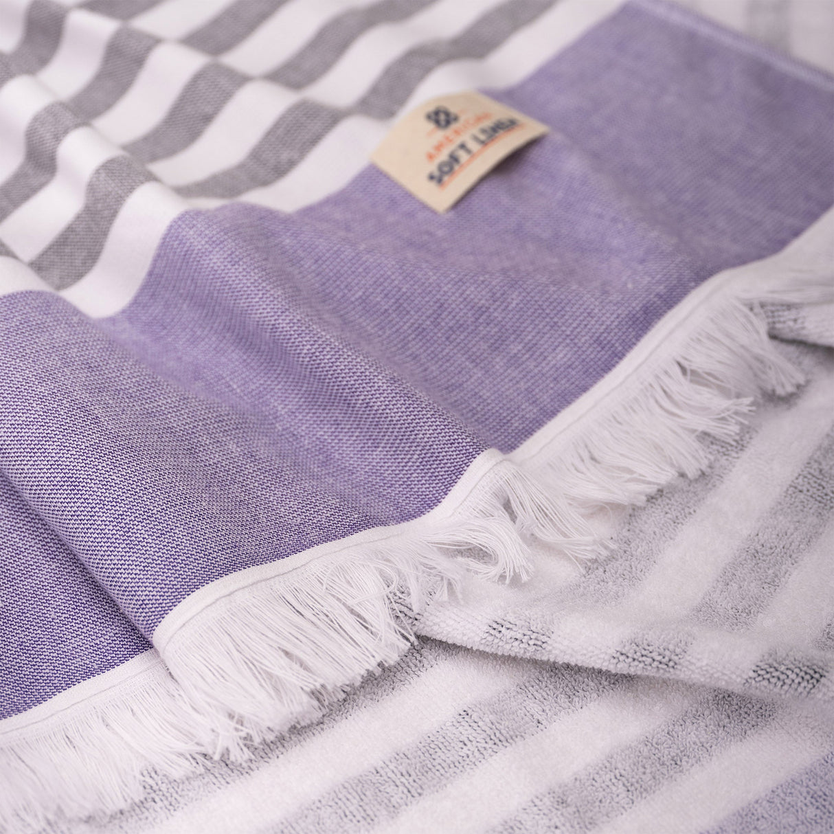 Mediterranean 100% Cotton Turkish Peshtemals, 35" x 60", Modern & Traditional Turkish Bath Towels