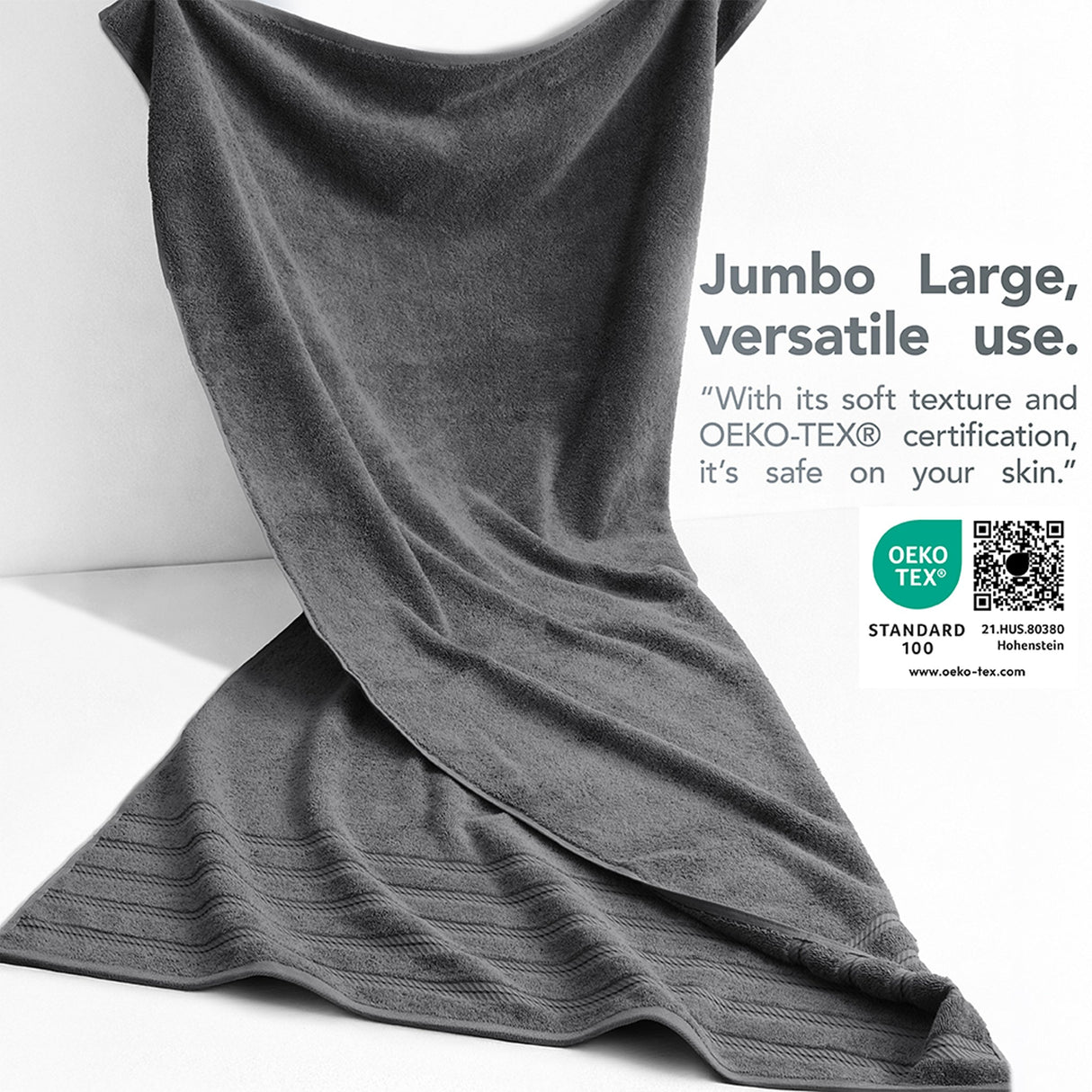 35x70 Inch Premium Bath Sheet JUMBO 100% Cotton Turkish Towels, Extremely Soft, Luxury, Extra Large Bath Towel (BEST CHOICE)