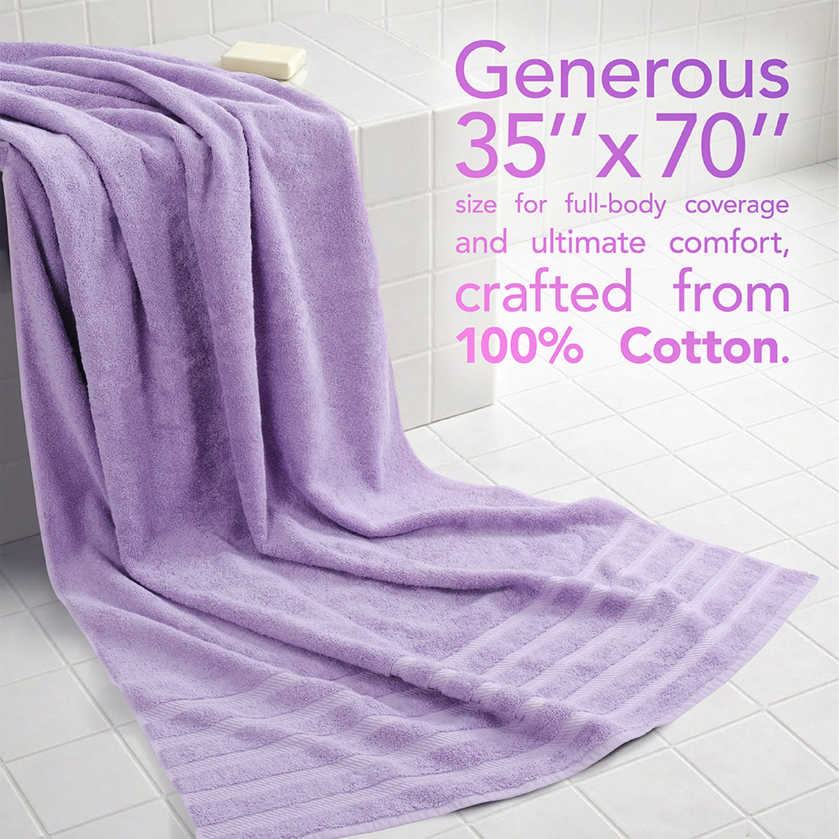 35x70 Inch Premium Bath Sheet JUMBO 100% Cotton Turkish Towels, Extremely Soft, Luxury, Extra Large Bath Towel (BEST CHOICE)