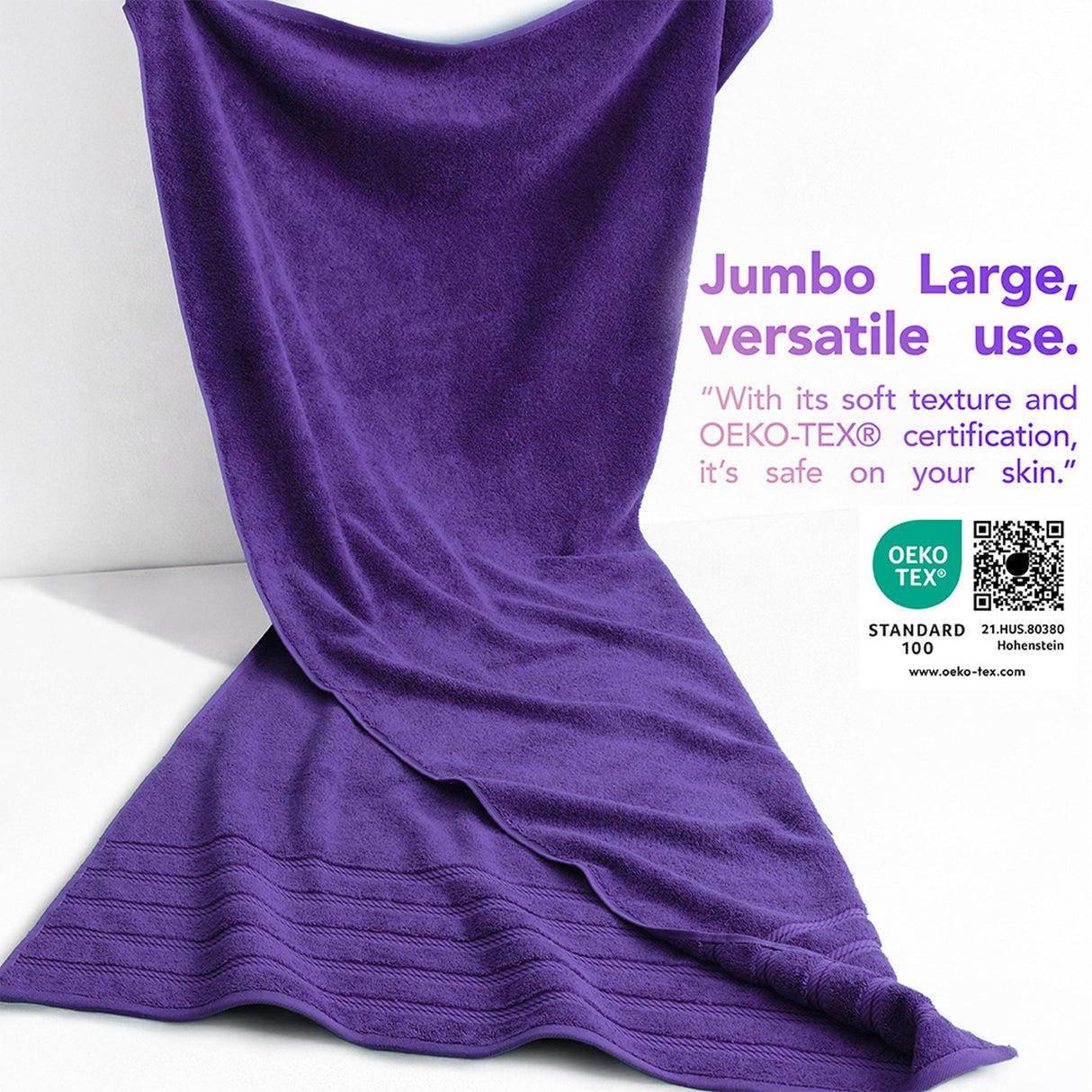 35x70 Inch Premium Bath Sheet JUMBO 100% Cotton Turkish Towels, Extremely Soft, Luxury, Extra Large Bath Towel (BEST CHOICE)