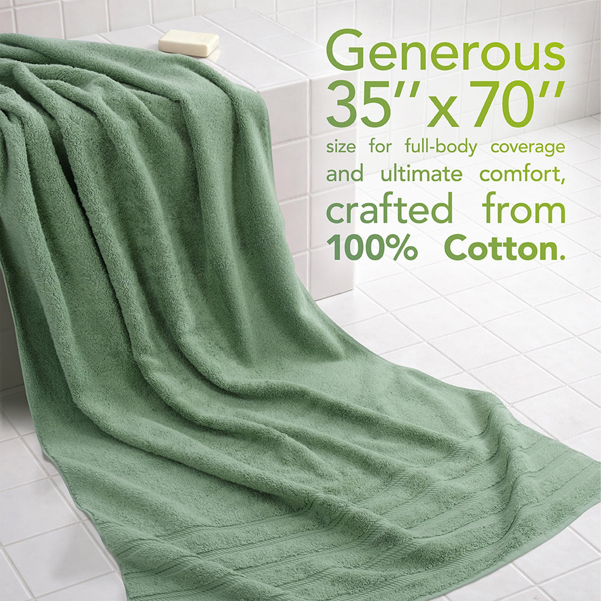 35x70 Inch Premium Bath Sheet JUMBO 100% Cotton Turkish Towels, Extremely Soft, Luxury, Extra Large Bath Towel (BEST CHOICE)
