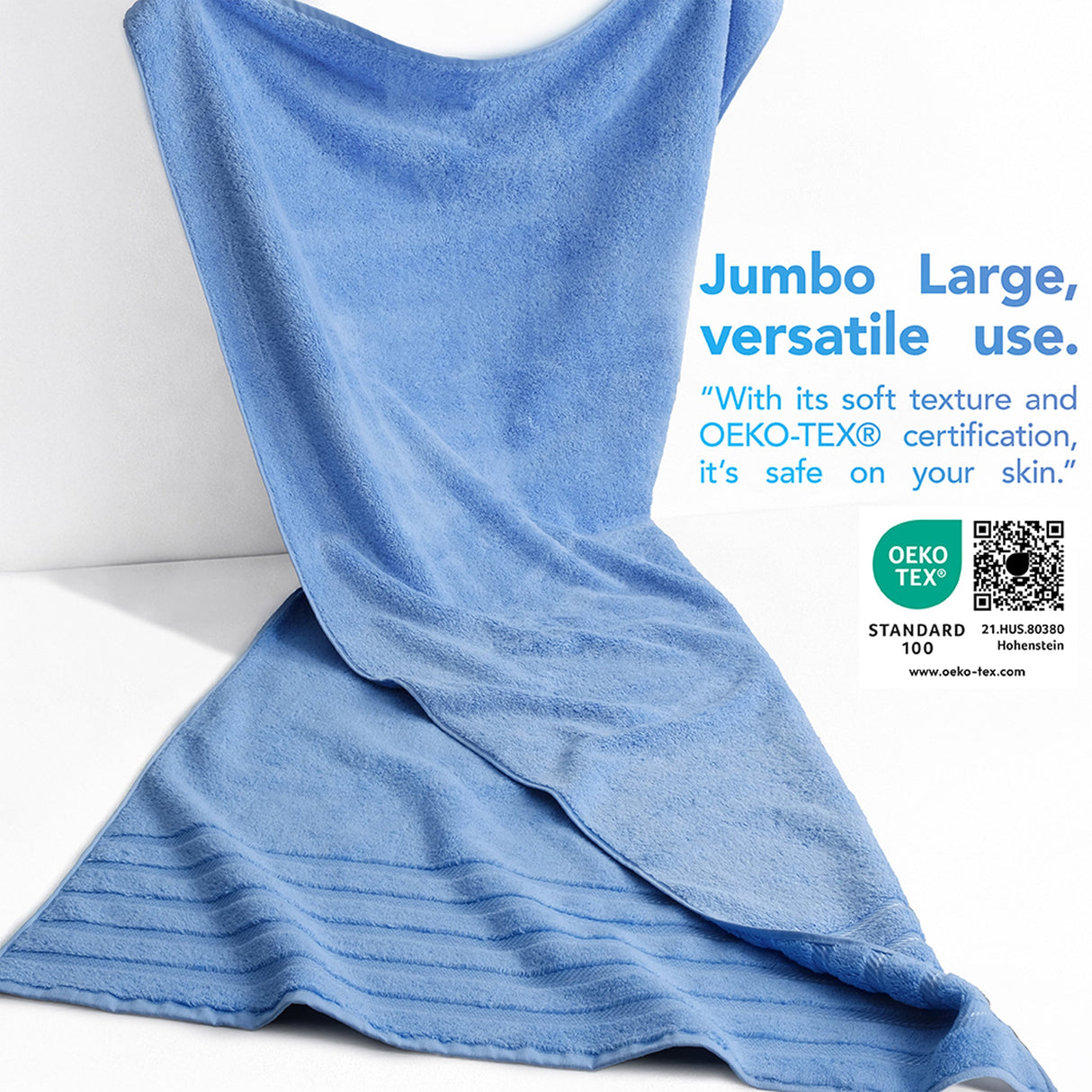 35x70 Inch Premium Bath Sheet JUMBO 100% Cotton Turkish Towels, Extremely Soft, Luxury, Extra Large Bath Towel (BEST CHOICE)