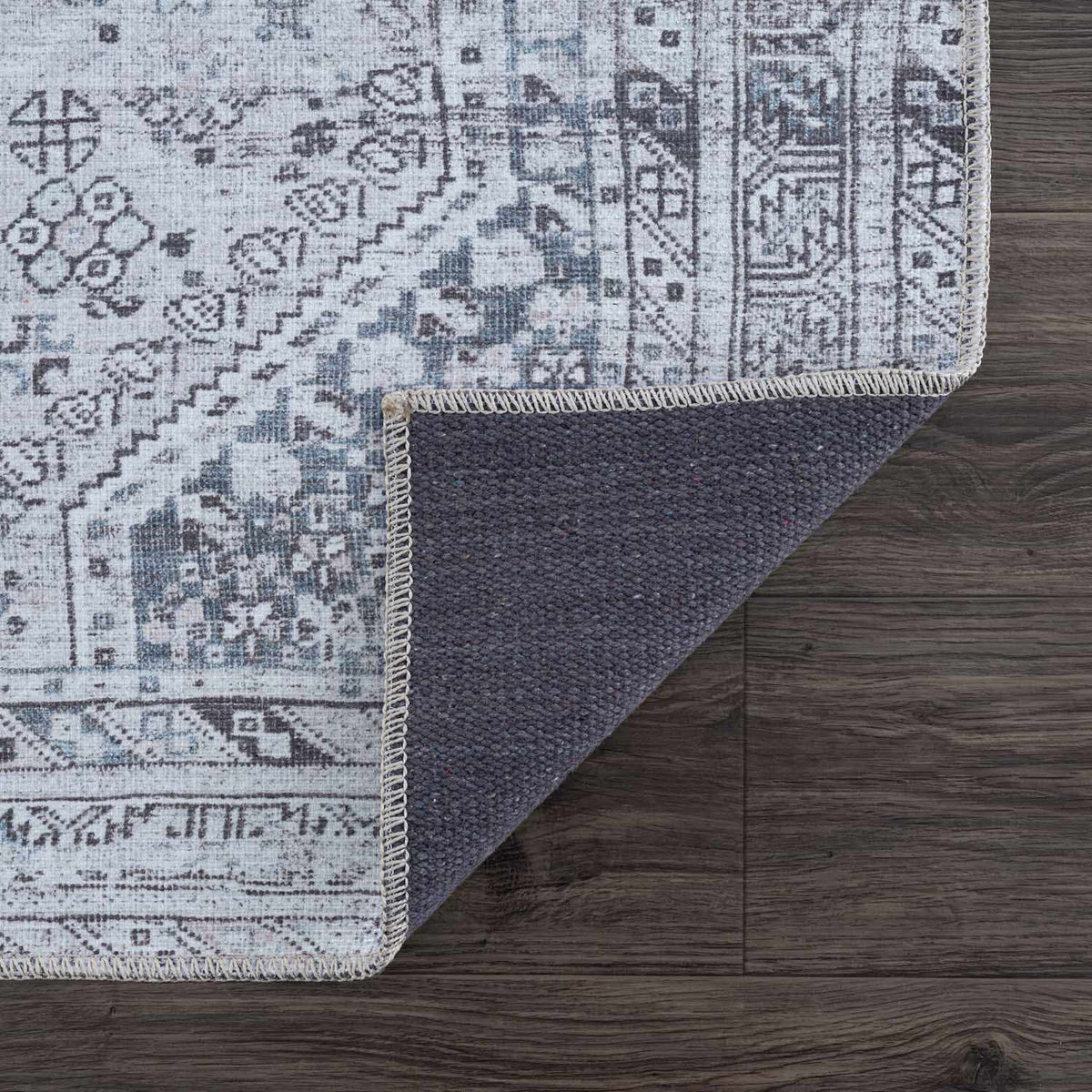 Boutique Rugs Barny Gray Denim Washable Rug - view 8