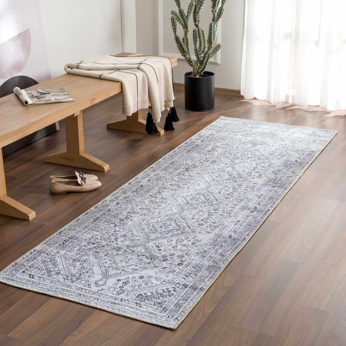 Boutique Rugs Barny Gray Denim Washable Rug - view 5