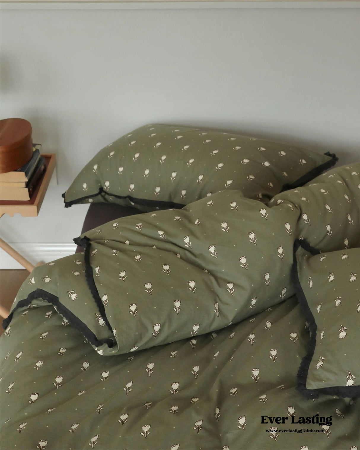 Anaya Rose French Vintage Bedding Set / Black + Brown