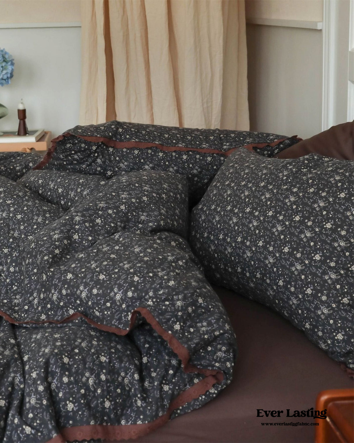 Anaya Rose French Vintage Bedding Set / Green + Brown