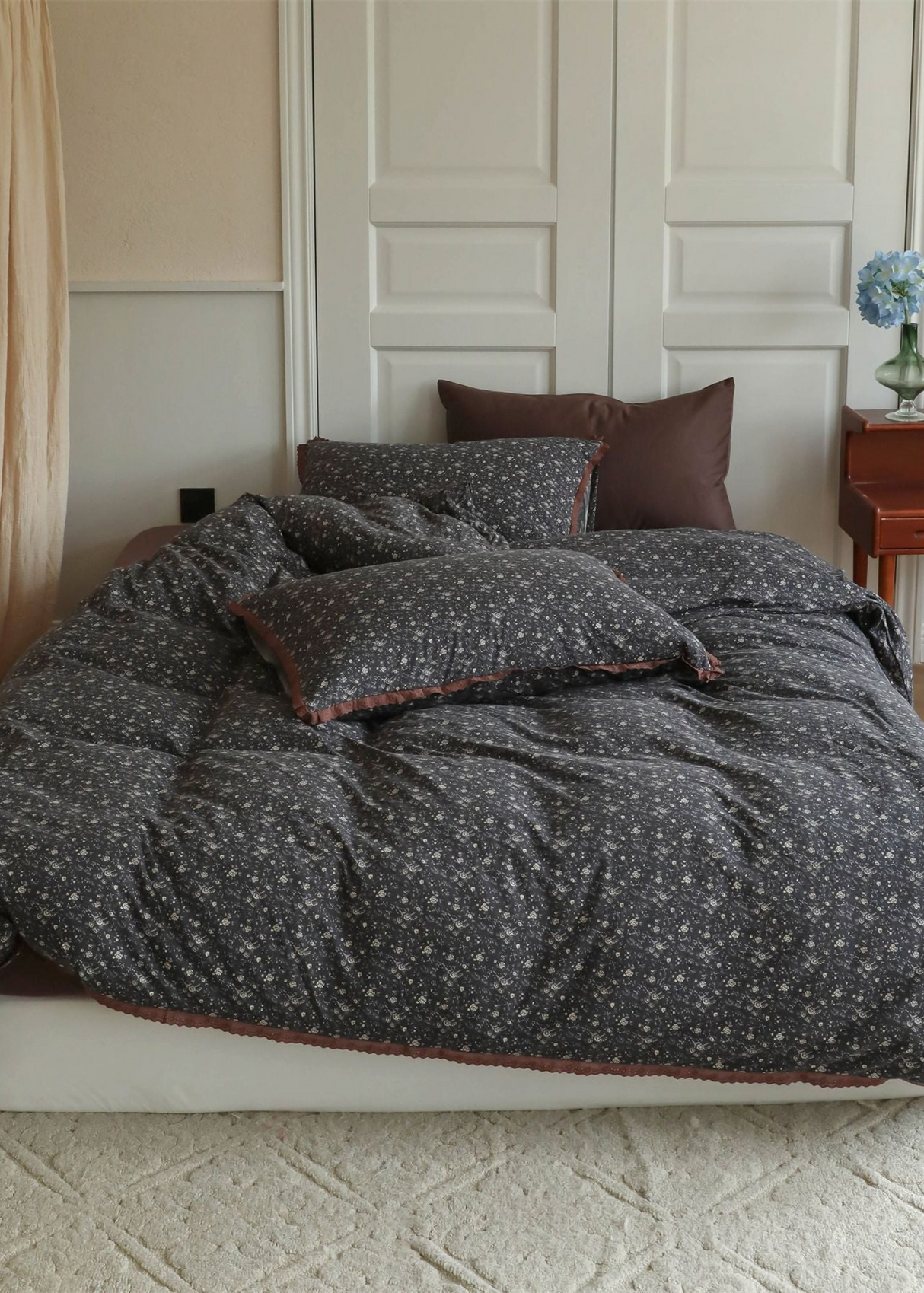 Anaya Rose French Vintage Bedding Set / Green + Brown