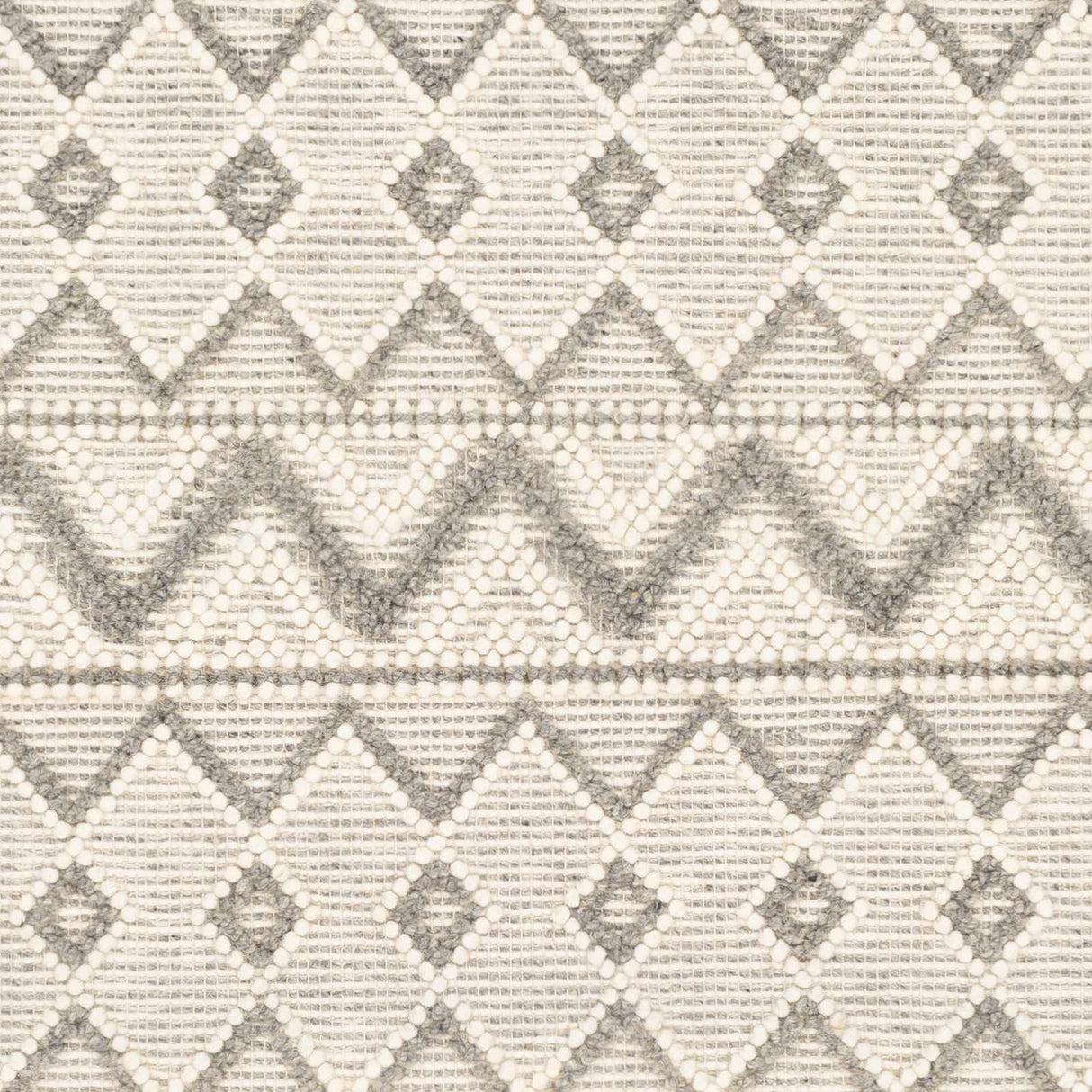 Whittington Gray&Cream Wool Rug - Clearance